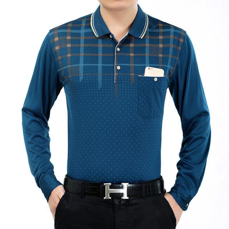 Camiseta casual de manga larga estampada para hombre - MXbueno