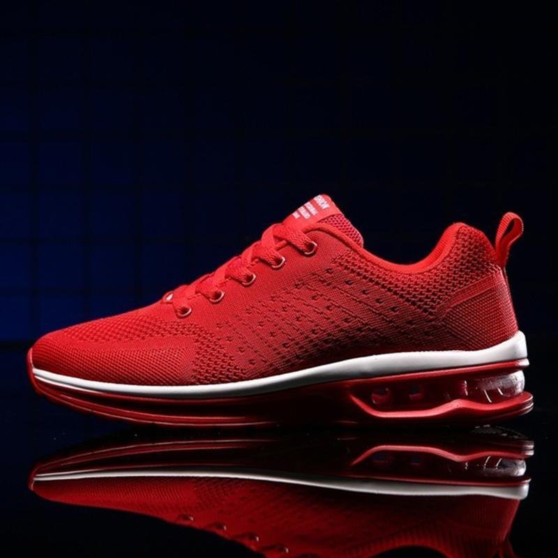 Deportes De Colchón De Aire Para Correr Cómodos Zapatos Tejidos Voladores De Malla Transpirable