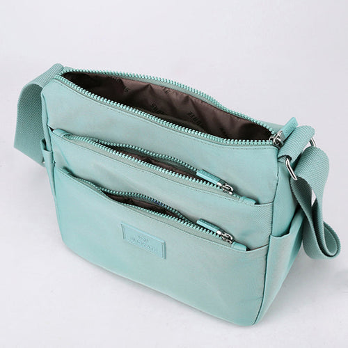 Bolso De Mujer Espacioso Con Varios Bolsillos, Bolso De Hombro Tipo Bandolera Informal De Color Sólido