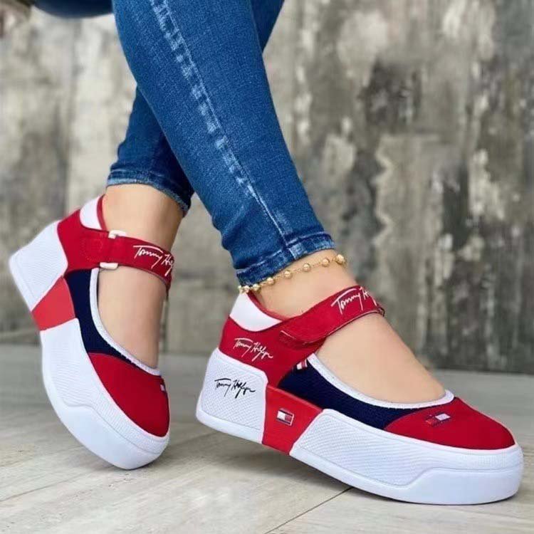 [W-Zapato] 2022 Zapatillas Transpirables De Suela Gruesa Con Velcro
