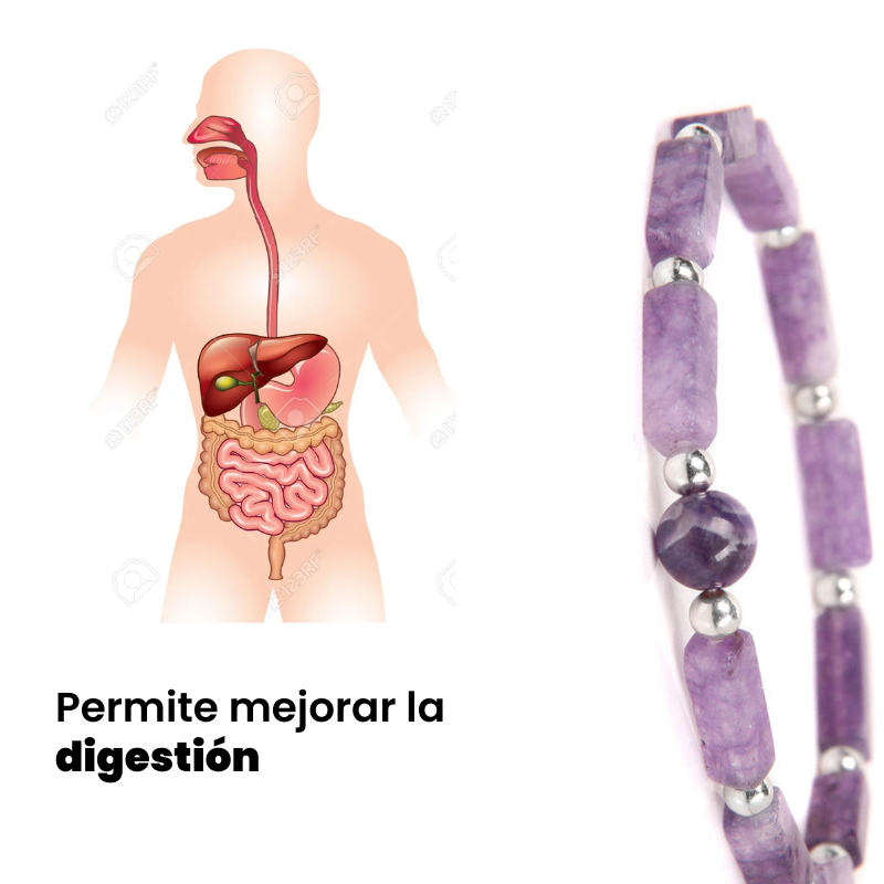 [001] Pulsera De Piedra Amatista