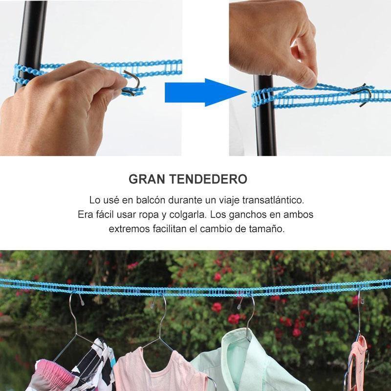 Tendedero portátil para exteriores y hogar(5M*2 piezas) - MXbueno