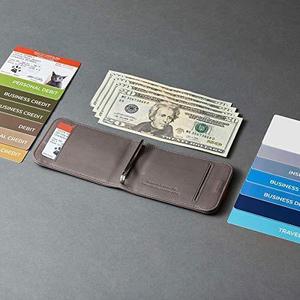 Cartera de extracción de cuero delgado hecha a mano