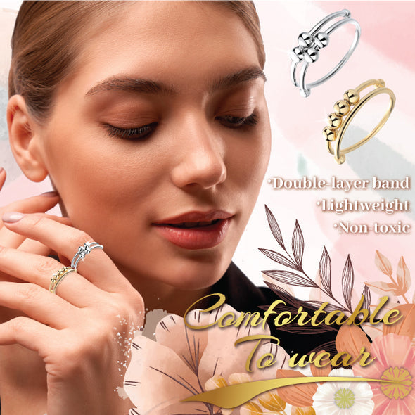 Anillo Fidget Rolling Beads