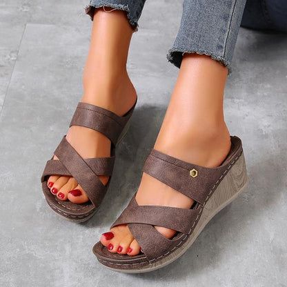 Sandalias Deportivas Cómodas De Punto Para Mujer