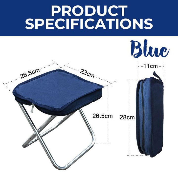 Taburete Plegable Portátil Con Bolsillo Con Cremallera