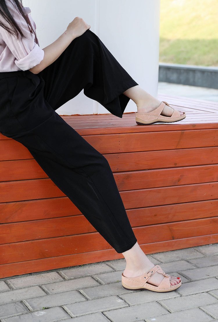 Sandalias de plataforma cómoda y linda