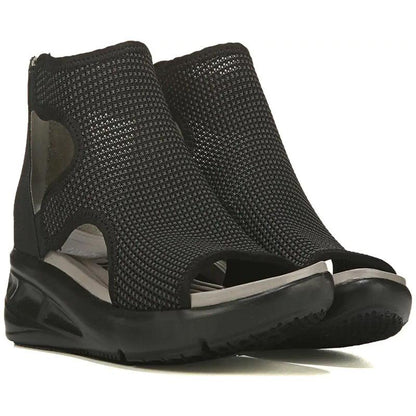 Sandalias De Cuña Con Aberturas Deportivas Informales Para Mujer