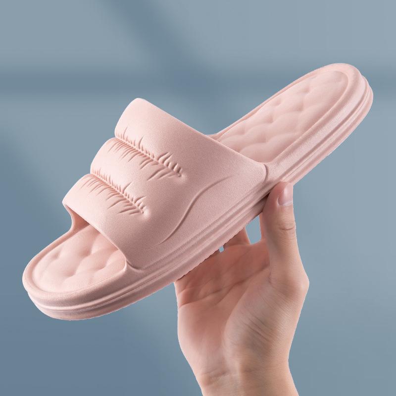 Zapatillas de baño impermeables para el hogar suave antideslizante de interior para mujer