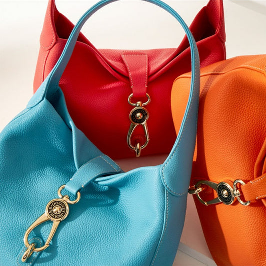 [W-Bolso] Bolso Hobo Pebble Con Cierre De Logo