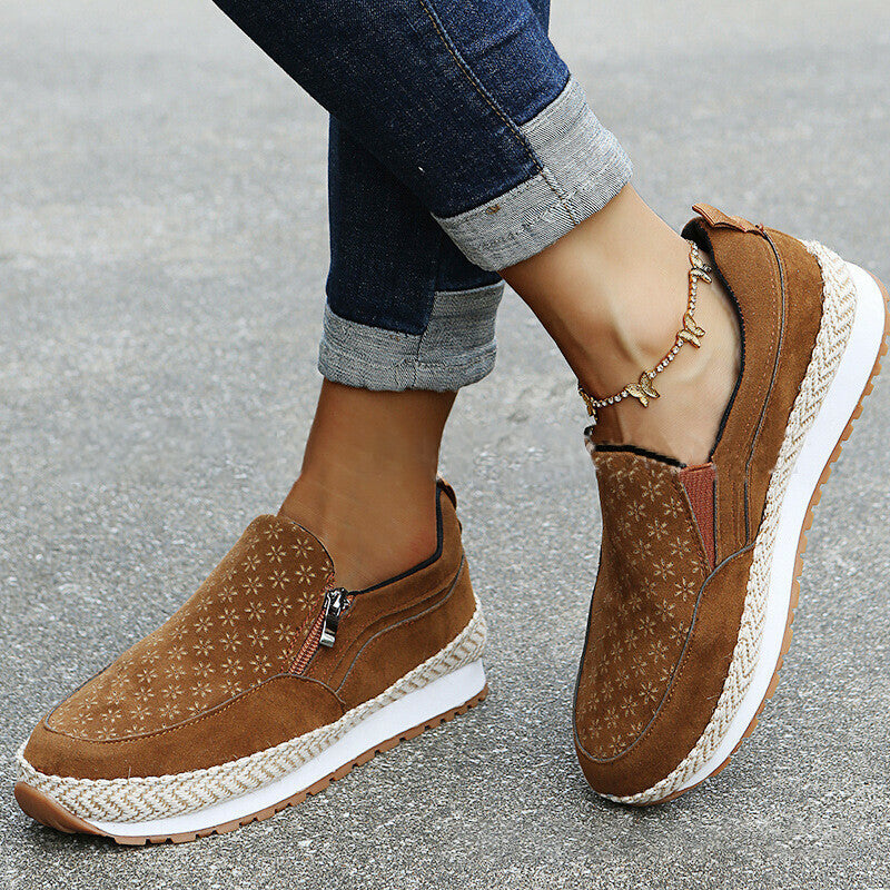 Zapatos Casuales Con Cremallera Tallada