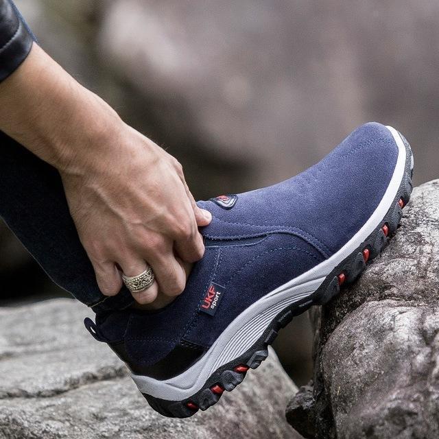 [M-Zapato] Zapatillas deportivas al aire libre impermeables para hombre Athletic Casual Slip-On