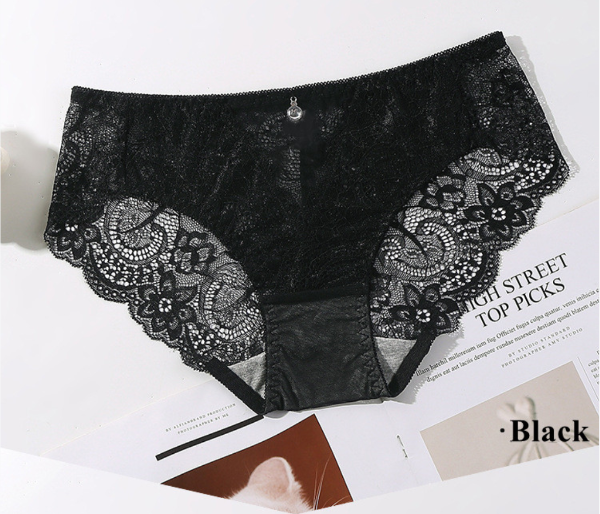 [W-Ropa Interior] Bragas De Encaje Transpirables Antibacterianas Ultrafinas