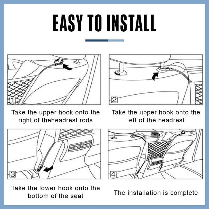 (✨Car must-have✨) Bolsa de maletero de red de malla elástica universal