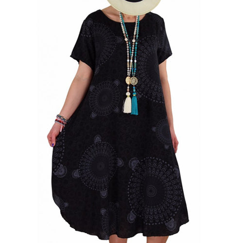 Vestido De Mujer De Manga Corta Con Estampado De Lunares Irregulares Calientes