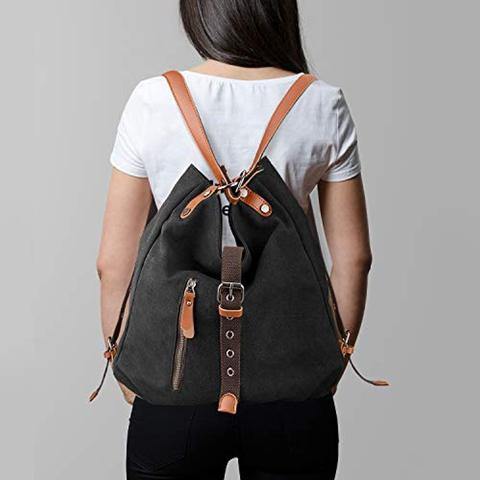 2020 estilo bolsos de las mujeres 2-en-1 mochila lona mochila-hombro bolsa - MXbueno