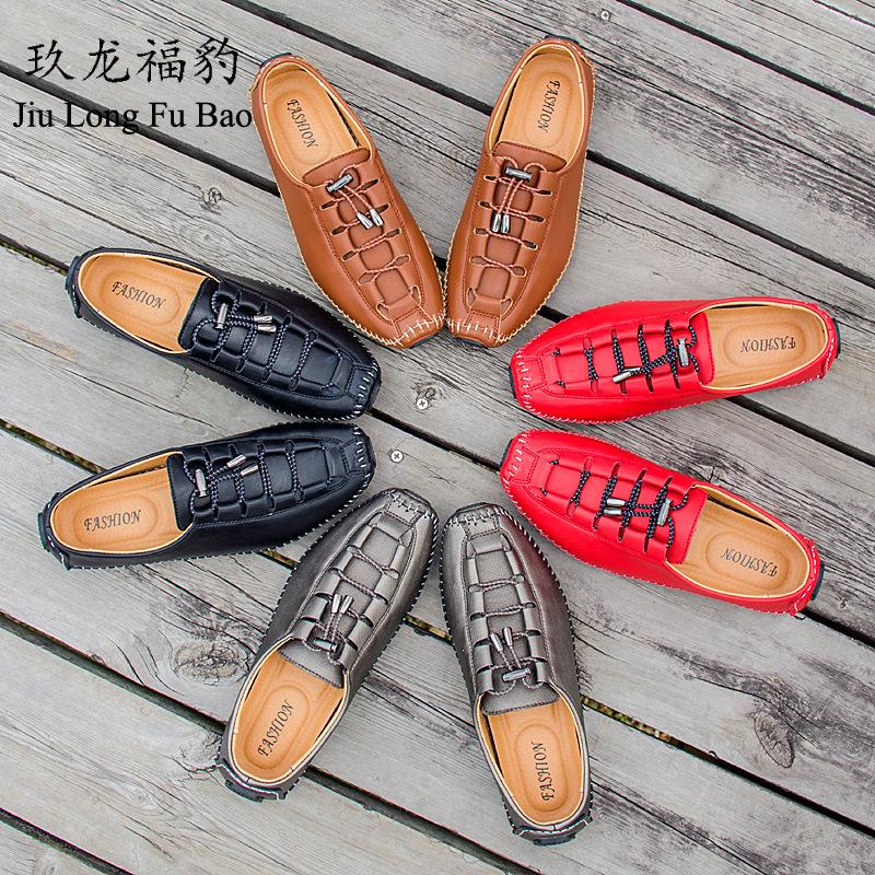 Zapatos De Hombre, Zapatos De Conducción Con Pedal Y Suela Blanda