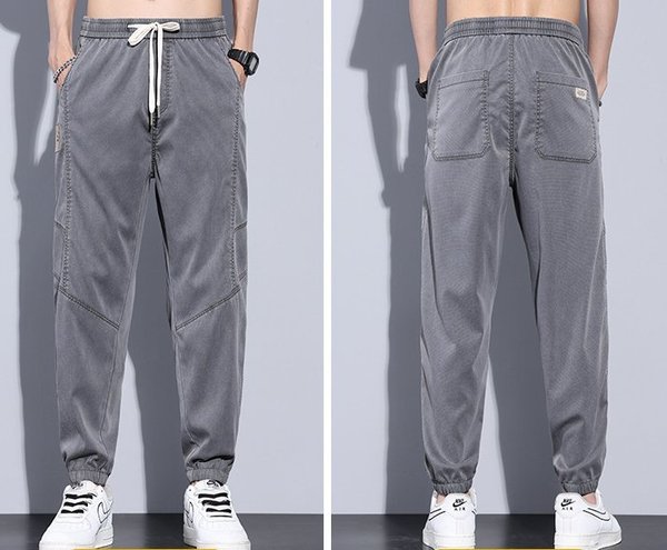 [M-Ropa] Pantalones Suaves De Secado Rápido De Verano De Seda De Hielo Para Hombre