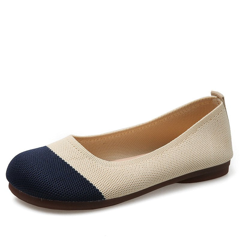 [W-Zapato] Zapatos Sin Cordones Con Suela Exterior Suave De Tejido De Mosca