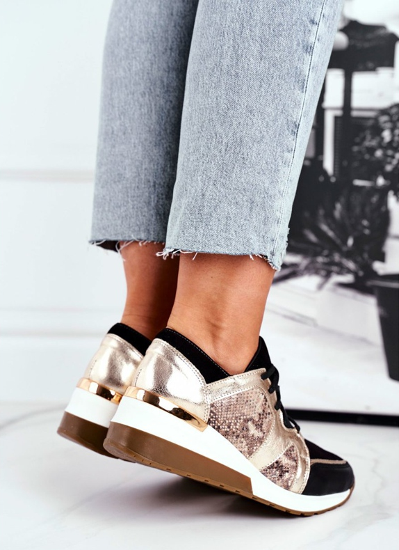 Zapatillas de cuña de cuero transpirable para mujer casual