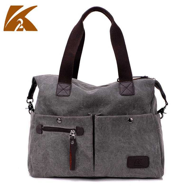 [W-Bolso] Mensajero Informal Portátil De Un Solo Hombro Estilo Universitario Retro