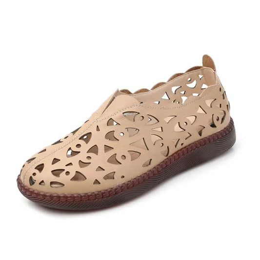 [W-Zapato] Zapatos Retro De Mujer Con Cabeza Redonda Transpirable