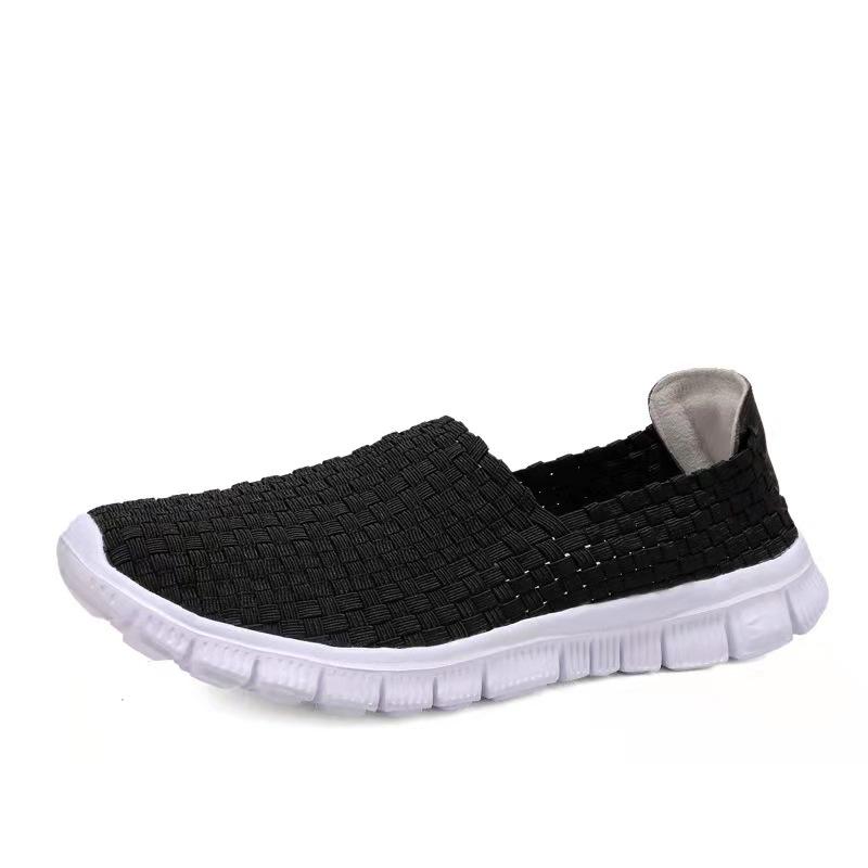 Zapatillas De Mujer Casual Tejidas De Tacón Bajo Breathe