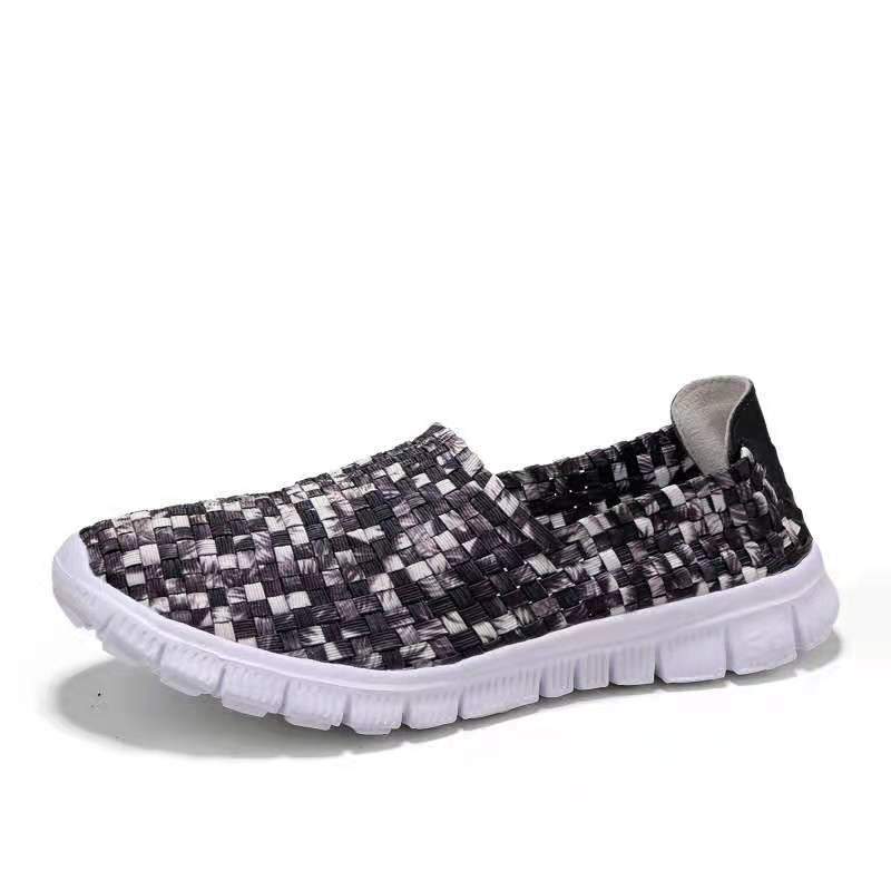 Zapatillas De Mujer Casual Tejidas De Tacón Bajo Breathe