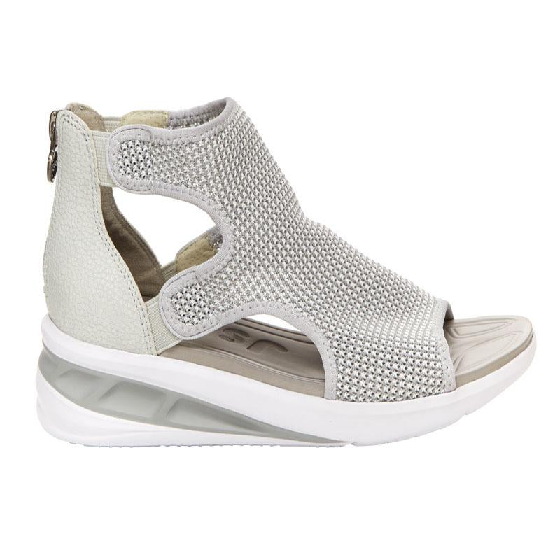 Sandalias De Cuña Con Aberturas Deportivas Informales Para Mujer