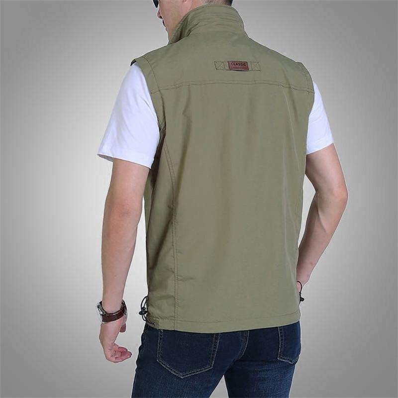 Chaqueta sin mangas de chaleco transpirable al aire libre para hombres