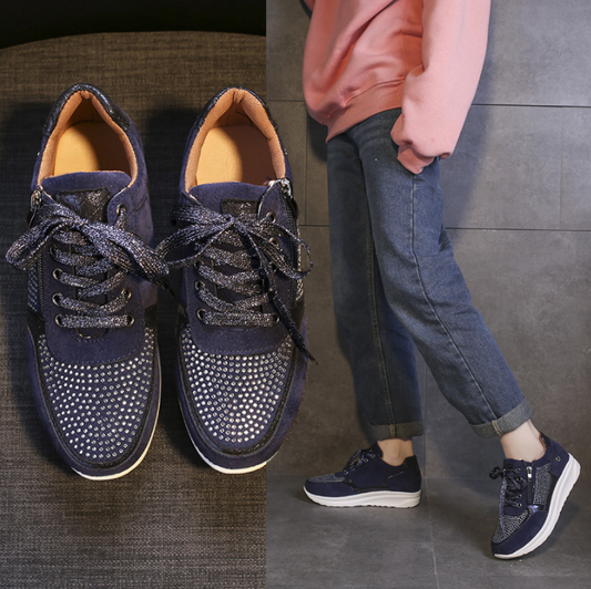 Calzado Casual Deportivo Con Cordones De Moda Para Mujer - MXbueno