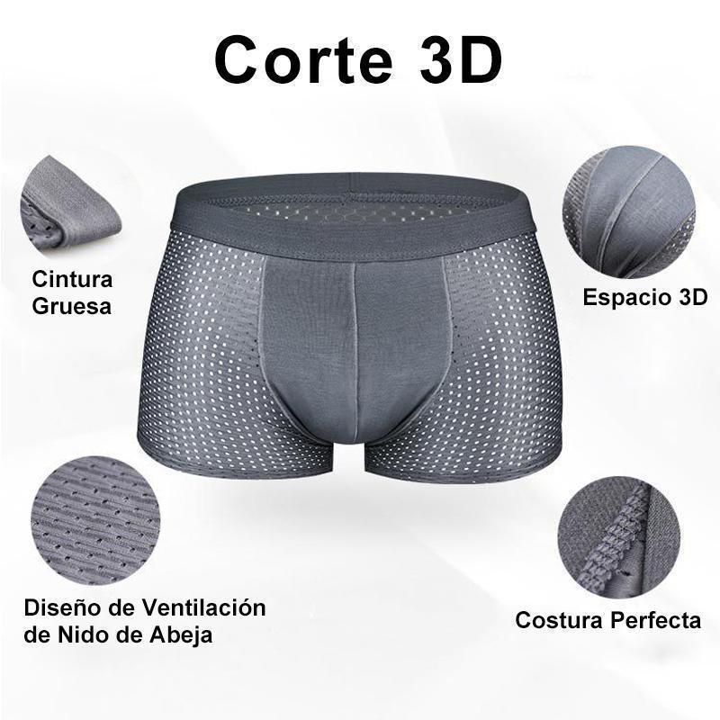 [M-Ropa Interior] Bóxer Calzoncillo de Seda de Hielo Transpirable para Hombres（Paquete de 4)-colores aleatorios