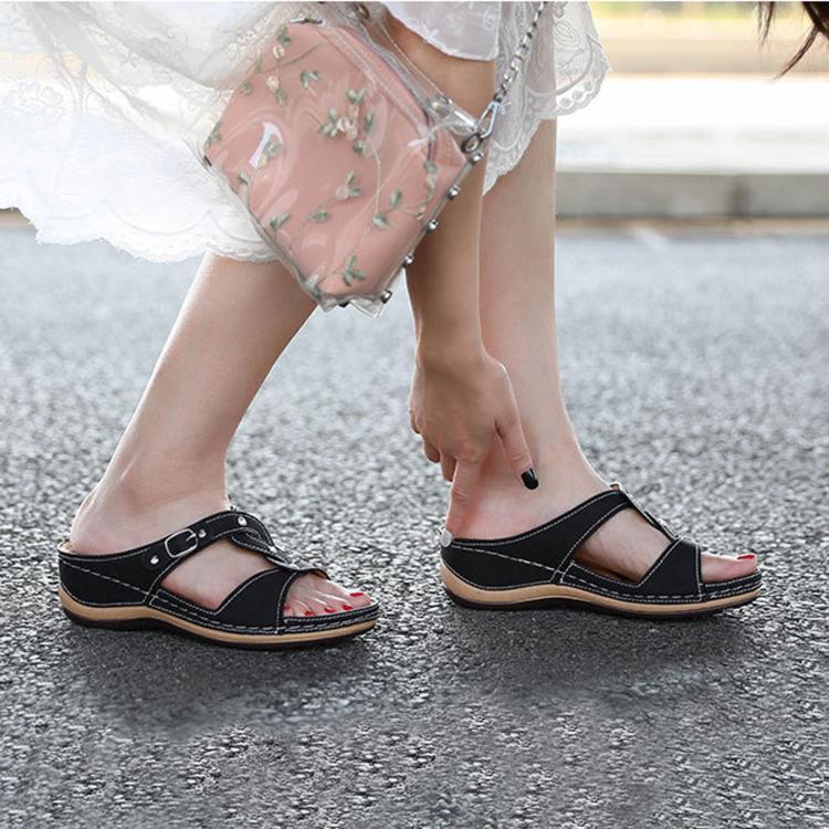 Sandalias de plataforma cómoda y linda