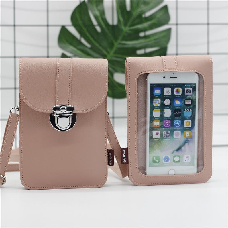 Bolso universal del teléfono de Crossbody del cuero impermeable de la pantalla táctil de lujo