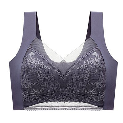 [W-Ropa Interior] Sujetador De Chaleco Sin Anillo De Encaje