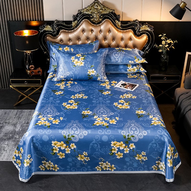 Estera De Seda De Hielo Plegable, Lavable A Máquina, Doble Estera De Aire Acondicionado, Juego De Tres Piezas