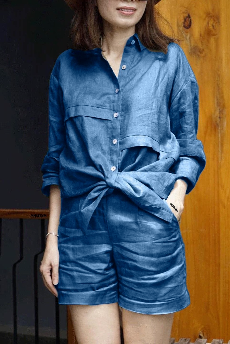 [W-Ropa] Traje De Camisa Informal De Temperamento 2022