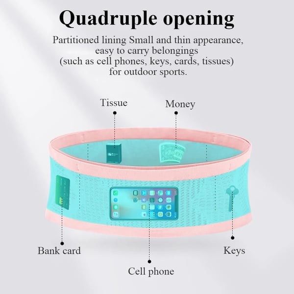 Cintura Oculta Transpirable Tejida Multifuncional