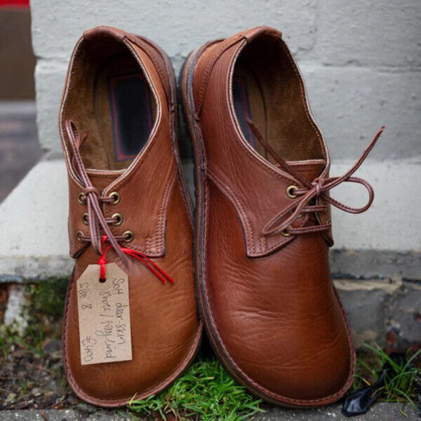 Zapatos Planos Cómodos Con Cordones Para Mujer