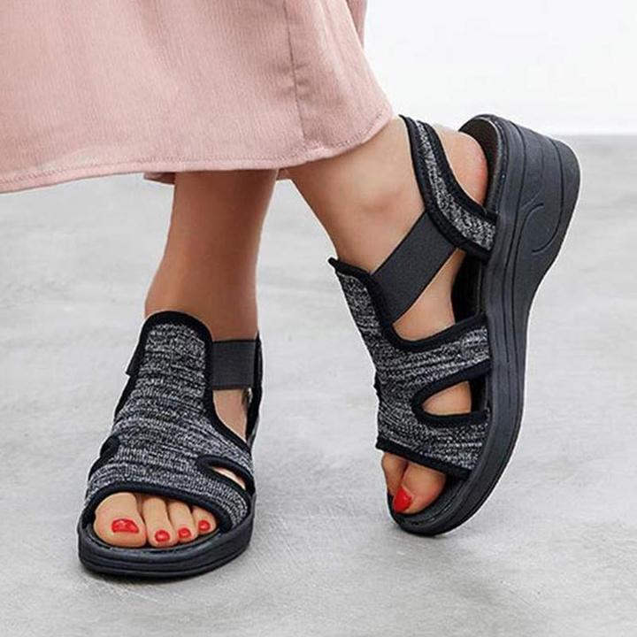 Sandalias Deportivas De Cuña Con Plataforma Para Mujer