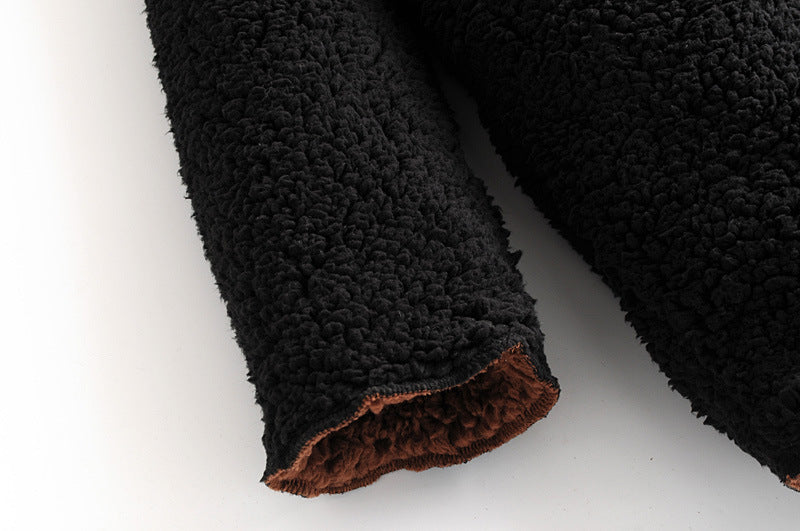Otoño E Invierno Nueva Chaqueta Cálida De Terry De Doble Cara Con Abrigo Perezoso Para Mujer