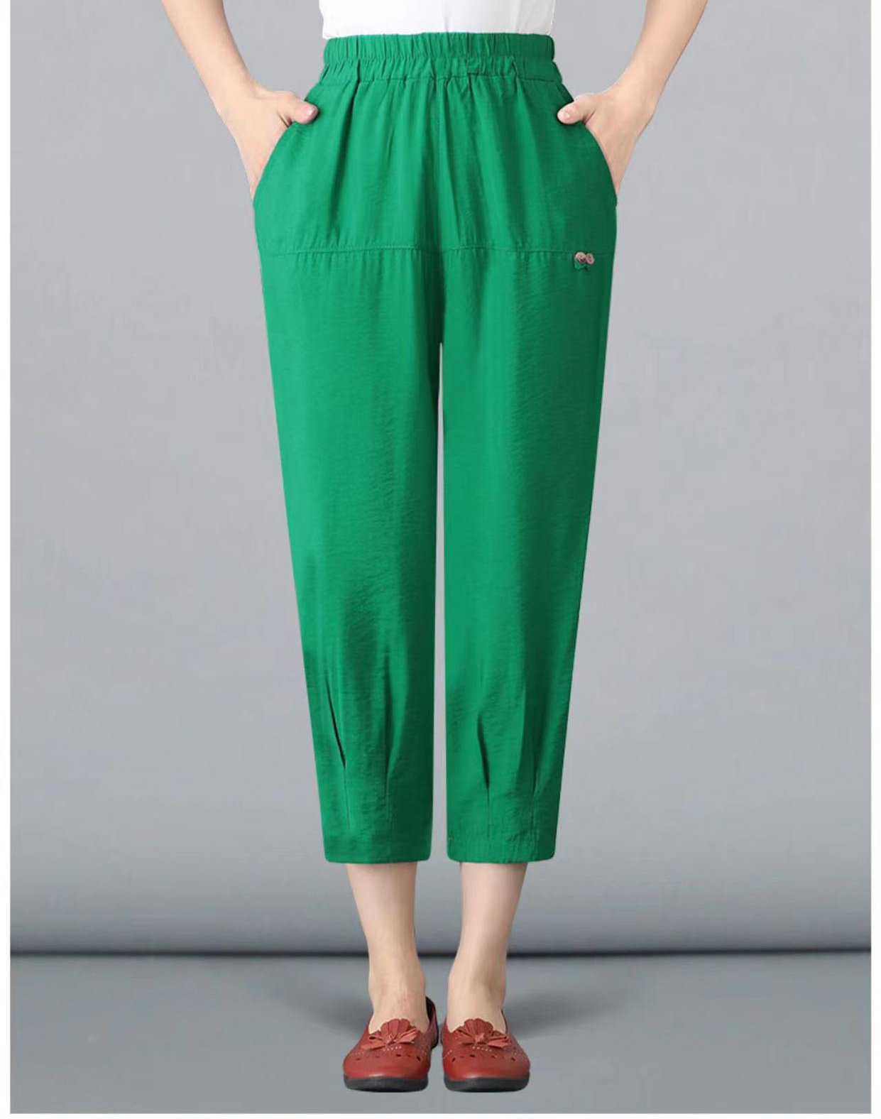 [W-Ropa] Pantalones Femeninos De Algodón