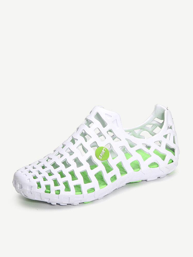 Sandalias De Agua De Playa Informales Planas Ahuecadas Transpirables