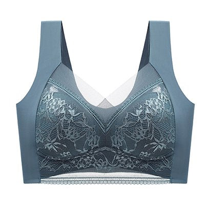 [W-Ropa Interior] Sujetador De Chaleco Sin Anillo De Encaje