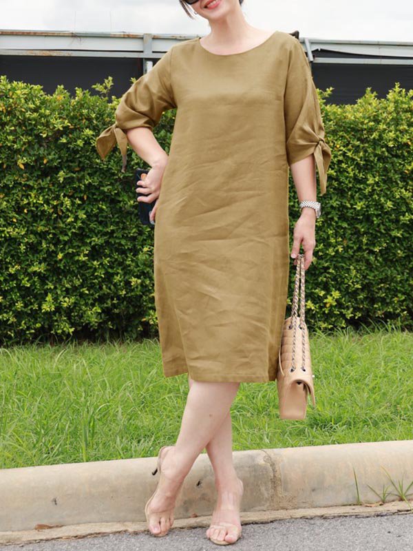 Vestidos De Colores Sólidos Casuales