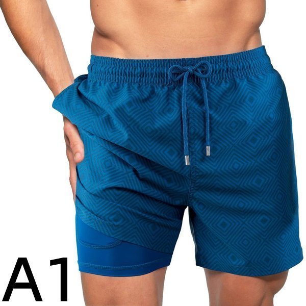[M-Ropa] Venta Caliente Del Día Del Padre-🔥 Shorts De Playa De Doble Capa
