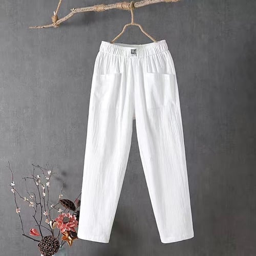 [W-Ropa] Pantalones Relajados Para Mujeres Frescas Y De Moda En Verano