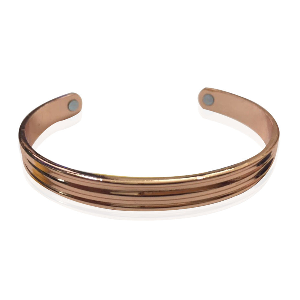 [001] Brazalete De Cobre Puro Con Apertura Magnética, Terapia De Artritis, Imanes Curativos Para Hombres Y Mujeres