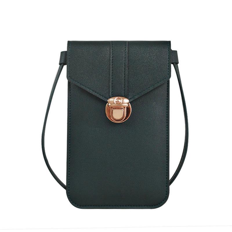 Bolso universal del teléfono de Crossbody del cuero impermeable de la pantalla táctil de lujo