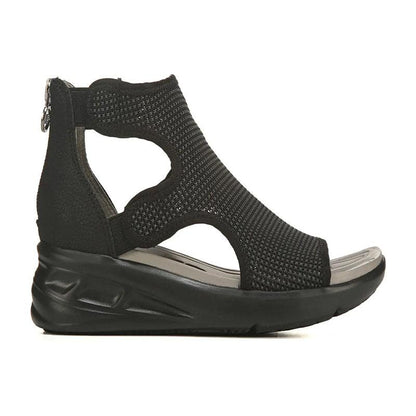 Sandalias De Cuña Con Aberturas Deportivas Informales Para Mujer